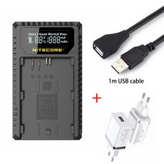 Nitecore UCN1 캐논 EOS LP-E6 배터리 5D Mark II R 6D 7D XCIO 용 디지털 USB 충전기, 04 Package 4