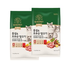 지니펫 홀리스틱 홍삼&호주산 양고기 강아지사료, 1.2kg, 2개