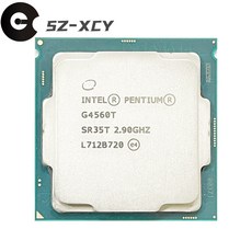 인텔 펜티엄 듀얼 코어 쿼드 스레드 CPU 프로세서 G4560T 2.9 GHz 35W LGA 1151, 한개옵션0