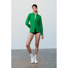 자라 ZARA 크레이프 셔츠 블라우스 화이트 7484/059 - 자라블라우스