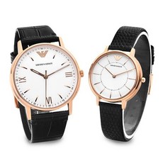 [Emporio Armani]엠포리오 알마니 AR80015 가죽시계 커플시계