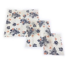 Prepara 꽃무늬 천연 Beewax 푸드 랩 3장 세트 미국 456059, Floral, Set of 3 Sheets