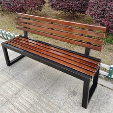 야외벤치 운동장 요가 운전면허학원 나무의자 통이넓은 테라스 공원의자 실목 등받이 벤치 .기다리는, T09-직사각형 180*40*45등받이