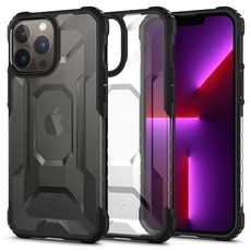 Spigen iPhone 13 Pro Max 케이스 TPU 범퍼 미군 MIL 규격 취득 내충격 카메라 보호 니트로 포스 ACS03227 (매트 블랙)