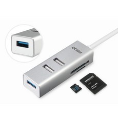 W 코시 샤프타입C OTG 허브 카드리더 콤보 CR2012C USB3.0 2.0