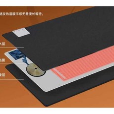 데스크 책상 온열매트 발열 온열 키보드패드 장패드, 온도 조절 + 무선 충전 +  온열 패드