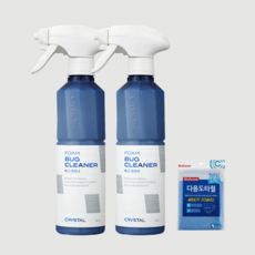 뉴 크리스탈 강력세정 버그크리너 500ml 2개 다용도타월 증정, 뉴 크리스탈 버그크리너 500ml 2개+다용도타월 증정