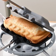 샌드위치메이커 샌드위치쿠커 기계 캠핑용품, 샌드위치메이커+오일브러쉬+주철가스렌지브래킷