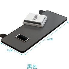 키보드 거치대 받침대 책상 연장 트레이 레일 데스크 수납 패드 마우스 슬라이드 받침 선반, 블랙 65-25cm