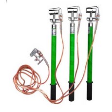 배전실 고압 접지봉 절연 감전보호 실외 낙뢰 막대 제전봉 클램프 고전압, 1개, 10kv 1m 막대 3개+5m