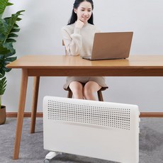 화이트미니멀 가정용 전기원룸히터 라디에이터 방열기, 아이보리