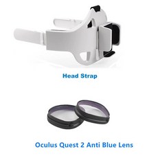 vr 고글 글라스 안경 Oculus Quest 2 용 헤일로 스트랩 조절식 헤드 액세서리 오큘러스 퀘스트 밴드 엘, 04 Set C