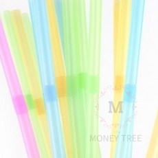 PH 일회용빨대블루 자바라 컬러 빨대 (100P), 1개