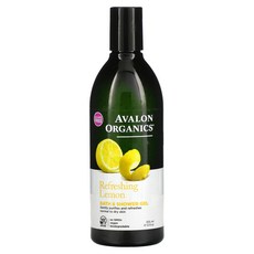 아발론 오가닉스 Avalon Organics 배스 & 샤워 젤 레몬 12 fl oz (355 ml), One Color, One Size, 355ml, 1개