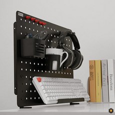 엔산마운트 PEG520(B/W) 페그보드 책상타공판 보드 악세서리, 블랙