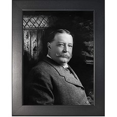 William Howard Taft Photograph in a Smooth Black Frame - Historical Artwor (8.5" x 11" Semi-Gloss), 8.5" x 11", Semi-Gloss