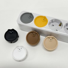 하이어데코 콘센트 안전 커버 마개, 3개, 블랙
