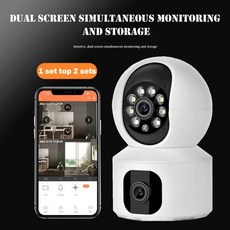 듀얼 렌즈 와이파이 PTZ 카메라 AI 인간 자동 추적 실내 NVR 홈 보안 CCTV 감시 IP 4K 5MP, Super Clear EU plug - tta인증nvr