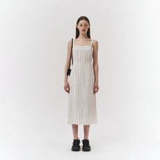 던스트 H-LINE SLEEVELESS DRESS IVORY STRIPE UDDR3B227IV