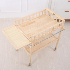 우드 기저귀교환대 원목 기저귀갈이대 접이식 기저귀 침대 기저귀갈이매트 공간활용 신생아침대, 업그레이드 확장형