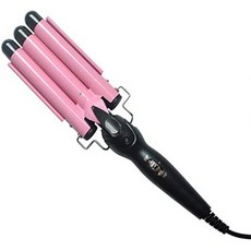 Julymoda 3 Barrel Hair Crimper Digital Ceramic Temperature Adjustable Triple Pipe Hair Wave Waver C, 28mm, 상세 설명 참조3