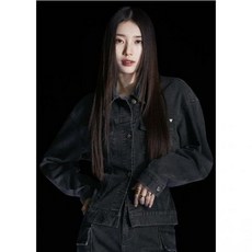 여성 블랙 변형 데님 자켓 YO3D3875 690387