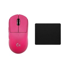 로지텍프로x 로지텍G PRO X SUPERLIGHT 무선 마우스 벌크 + 마우스패드 세트 핑크