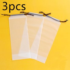 우산 보관 가방 무광택 반투명 비닐 봉투 재사용 가능한 휴대용 우산 Drawstring 보관 커버 홈 보관 주최자, 3피스, 하나, 3개