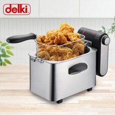 델키 윤식당 전기튀김기 DKR-113 블랙 가정용 업소용,