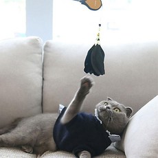 큰펫 고양이 장난감 3단 자동릴 낚시대 집고양이 막대 캣, 1개