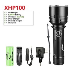  수중랜턴 해루질 바다탐색 방수 직업 다이빙 손전등 18650 고성능 다이빙 토치 빛, xhp100 e 