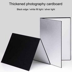 3 In1 골판지 라이트 리플렉터 용지 Foldable Small Props Absorber For Photography 화이트 블랙 실버 양면 보드 스튜디오, 하나, 1개