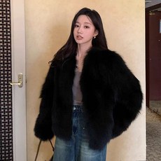 모피 코트 밍크 자켓 폭스 퍼 겨울 페이크퍼