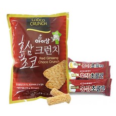 [조한스토어] 송림제과 아이삼 고려 홍삼 크런치 초코 170g 1봉지 Red Ginseng Choco Crunch, 약 19개입, 1개