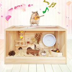 럭키펠릭스 햄스터리빙박스 햄스터 아크릴 집 사육장, 1개, 나무 상자 60x40x40, 상세페이지 참고