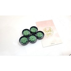 새해 행운의 네잎클로버 선물 티라이트 미니 캔들 답례품, 1개, 20ml, 체리블라썸