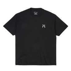 롱보드 Polar Skate Co자수 스마일 스케이트보드 스커트운동 짧은소매 T티셔츠패션 Sad Happy, C01-블랙