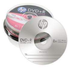 HP 8.5GB 8x 더블 레이어 공디스크 DVD+R 케익 10p, 1 SET (DVD+R 10p), 1세트