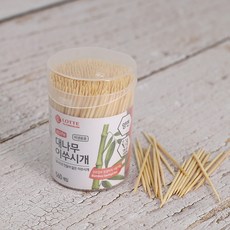 롯데 대나무 양면 이쑤시개 요지 식당 업소용 560개입+그릿커머스Shop, 빠른배송, 1개, 560개입