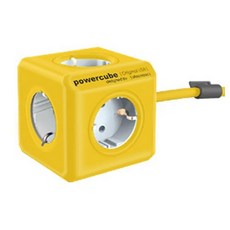 천하지엘씨 1350 파워큐브 멀티탭 2.0 익스텐디드 2M 컬러 4000W 고용량 고전압, 옐로우_C1350YW