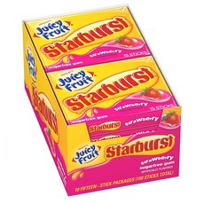 Juicy Fruit Gum STARBURST Chewing Strawberry 리글리 쥬시프루트 스타버스트 스트로베리 무설탕껌 10팩 미국 해외 캐나다 금연 리뷰추천 브랜드 직구