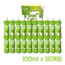 뉴썬라이트 100mlx20개 한손으로 마시는 코코넛 워터 과일맛 젤리 음료, 사과맛, 100ml, 20개