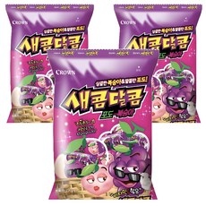 크라운 새콤달콤 포도 복숭아, 200g, 3개 200g, 3개