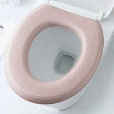 변기수리 소프트 양변기 겨울용 방수 변기 시트 커버 매트 따뜻하고 부드럽고 빨 수 있는 옷장 케이스 뚜껑 패드 비데 욕실 액세서리, pink PVC