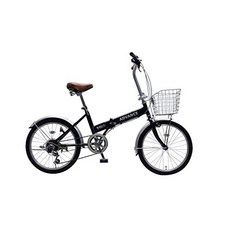 advance 성인 접이식 자전거 20 인치 바구니 6 단 변속 cp 사양 ▽206-3, 블랙