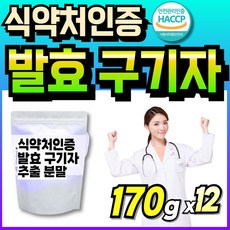 구기자 추출분말 분말가루 가루 60대 식약처인증 프리미엄 발효분말 플러스 청양 발효, 12개, 170g