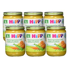 독일 HiPP 힙 버터 야채 고구마 6개월 아기 이유식 190g 6개