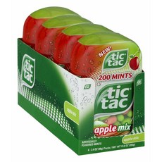 틱택 Tic Tac Fresh Breath Mints 후레쉬민트 브레스 하드캔디 애플 믹스 98g 4개, 1세트