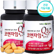 식약처인정 코엔자임 Q10 큐텐 1000mg 항산화 q10 식약청 인증 캡슐 정 30정 2개