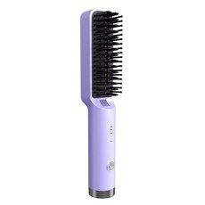 무선헤어스타일러 빗고데기 여행용 고데기 앞머리 볼륨 브러쉬, 블루